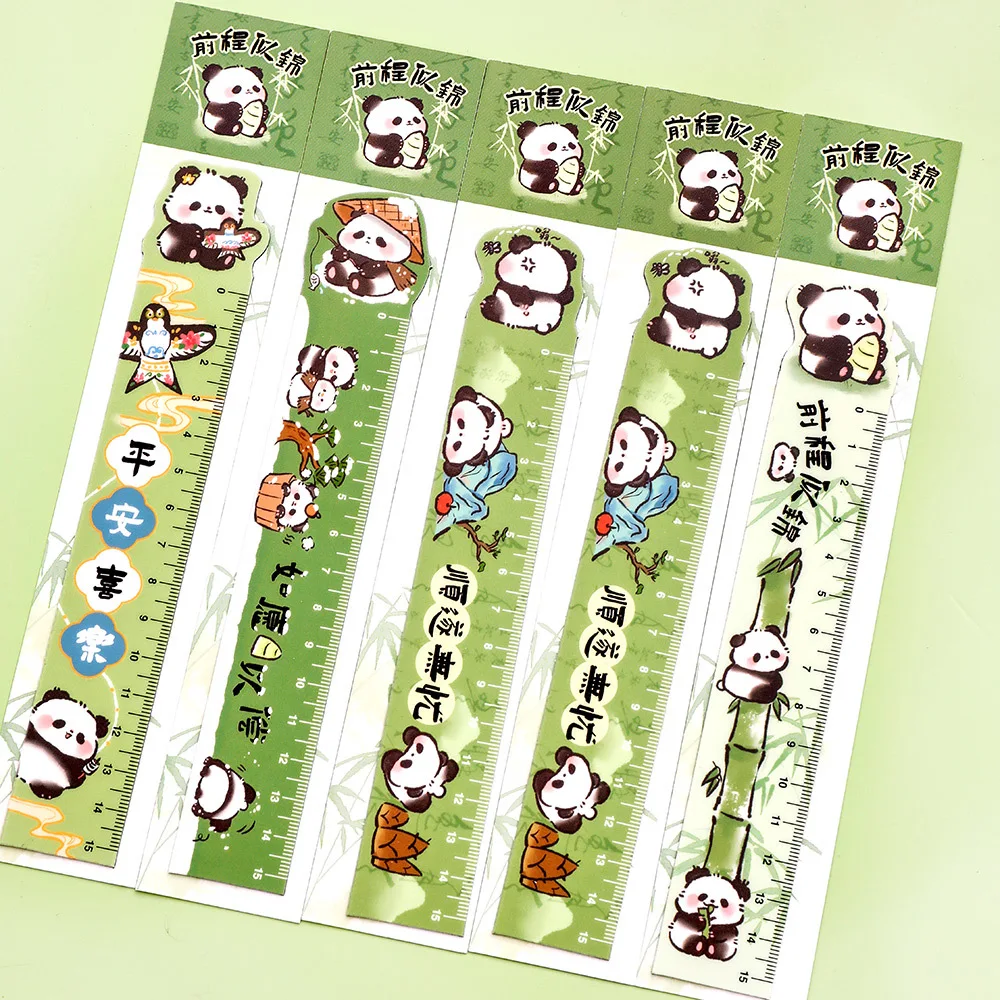 لطيف الباندا المغناطيسي المرجعية حاكم طالب الإبداعية مرنة حاكم 15 سنتيمتر الكرتون الأرنب الدب كابيبارا المغناطيسي مسطرة مستقيمة