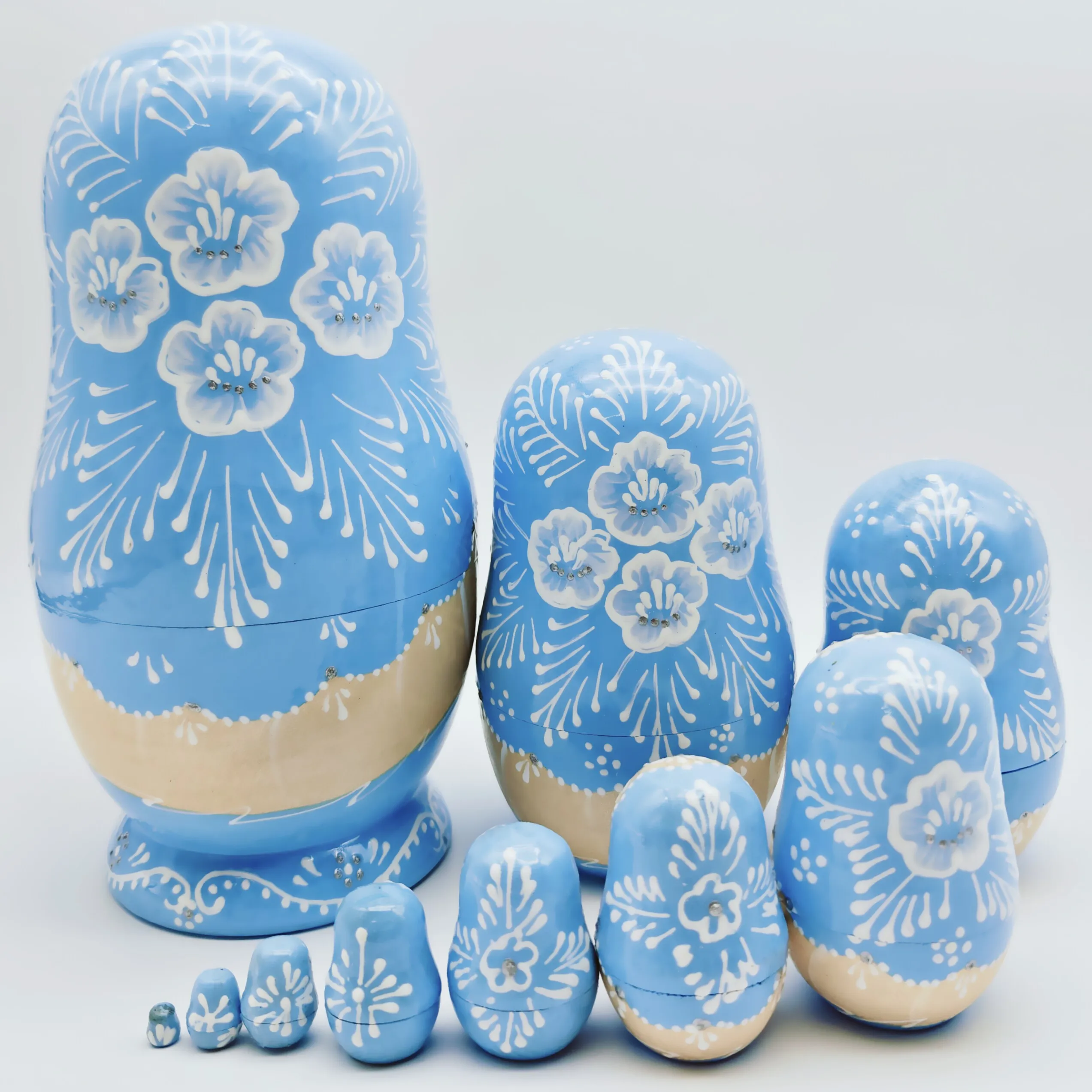 Matryoshka doll 10 layers of lacquer air-dried linden wood Harbin Manzhouli travel souvenirs holiday gift ornament