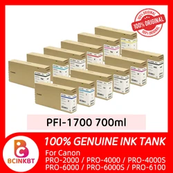 Original New For Canon PFI-1700 Ink Cartridge PFI1700 For imagePROGRAF PRO-2000 PRO-4000 PRO-4000S PRO-6000S PRO-6100 700ML