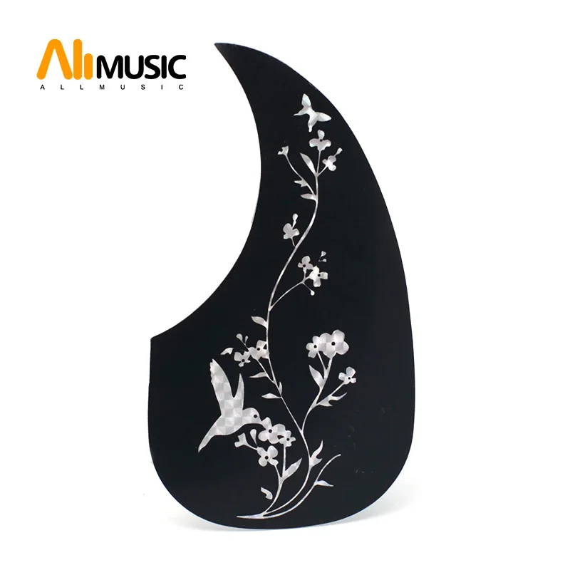 1PC Comma Style Hummingbird Flower Pickguard Pick Guard Anti-scratch Plate for 40/41\' Acoustic Guitar Music Parts