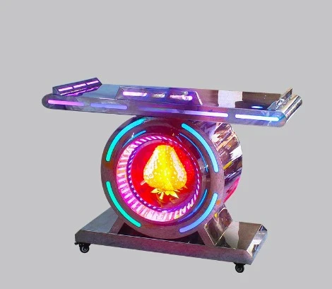 Custom Logo Disco Bar DJ Stand Upgrade Stainless Steel LED Light Folding Swivel Display Stand Nightclub Advertising