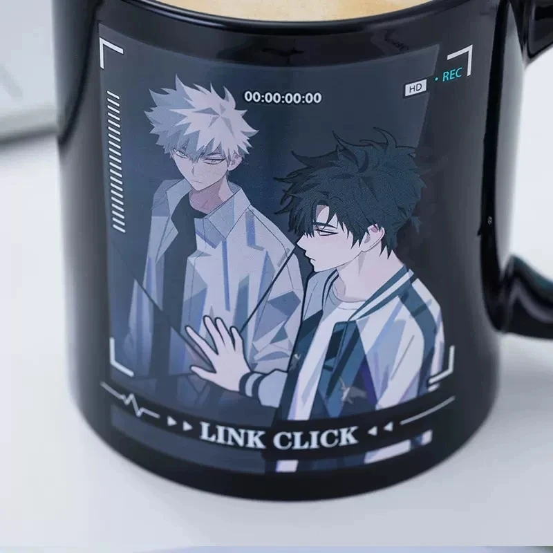 Taza de hora de Anime con estampado de agua caliente, taza de café de dibujos animados, regalo diario, Click Shi, Guang, Dai, li, Ren, Cheng, Xiaoshi, Lu, Guang