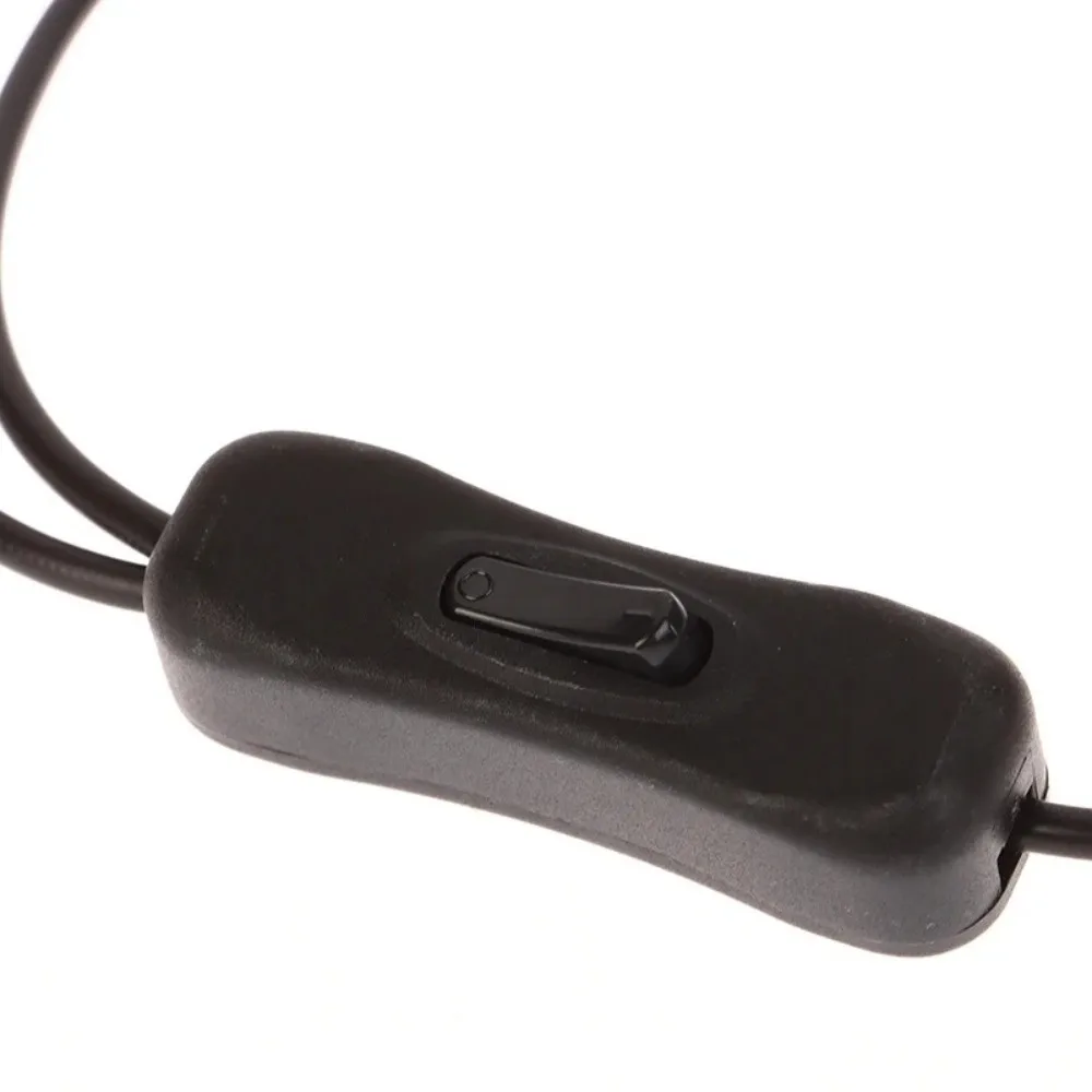 New 1 To 2 USB Cable On Off Switch With Switch Fan Power Supply 40cm 4 Pin 12V To 5V Adapter