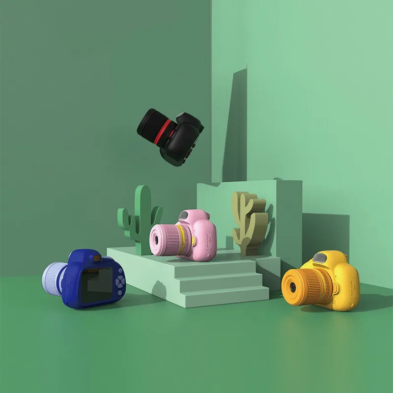 Cartoon Mini Camera com tela HD para crianças, brinquedos eletrônicos, máquina flash, interior, ao ar livre, fotografia, adereços, presente de aniversário