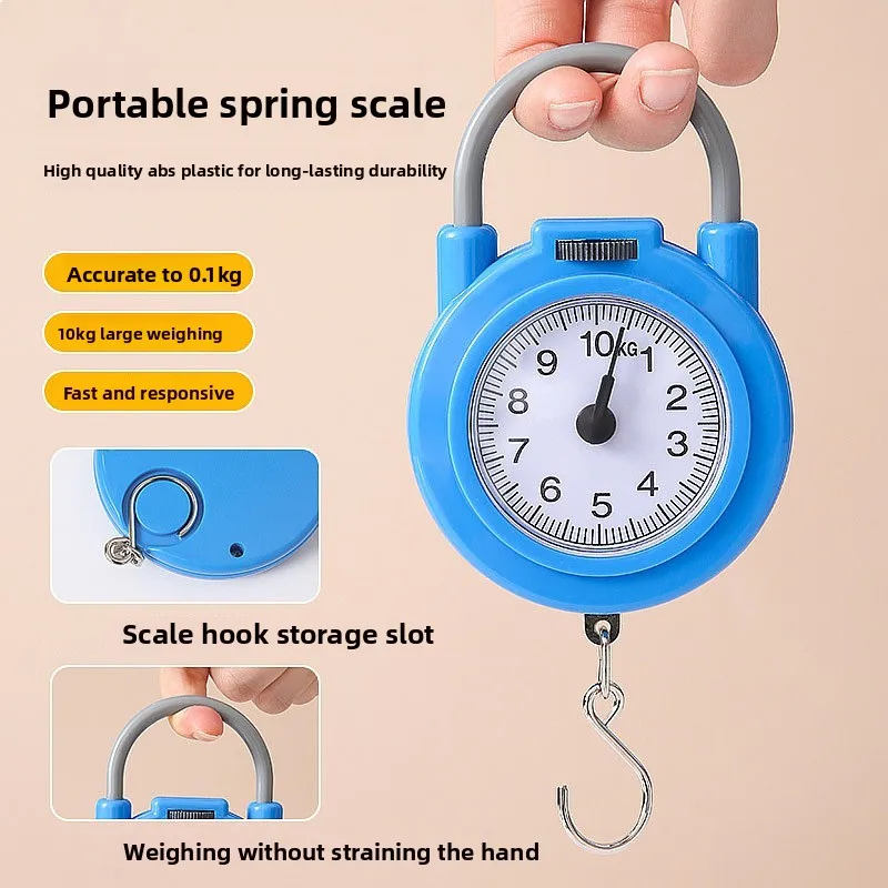 Mini Portable Spring Scale High Precision Small Hanging Hook Scale for Shopping