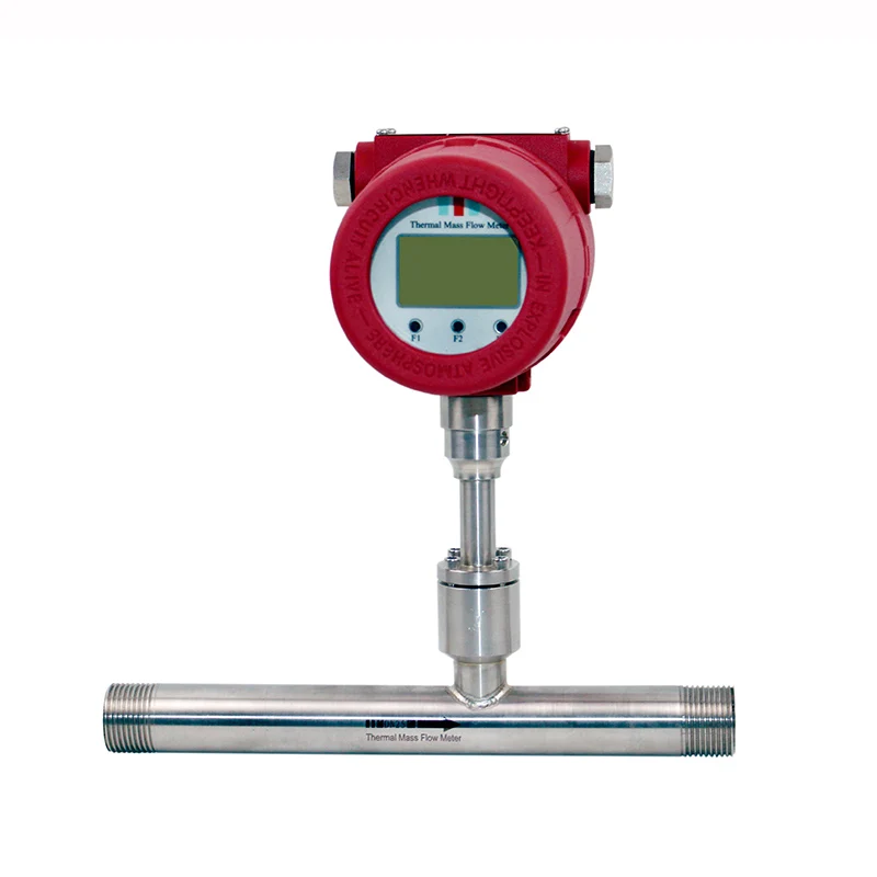 Factory SS304 Natural  Air Measurement CO2 4-20mA Insertion Thermal  Mass Flowmeter