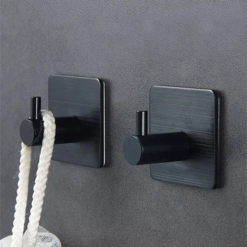 Black Robe Hook Wall Hook Towel Hook For Bathroom Stainless Steel Coat Hook Rustproof Hook Hanger Bathroom Accessories