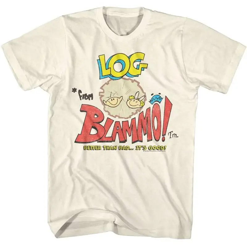 Ren and Stimpy Log from Blammo Ad Men's T Shirt