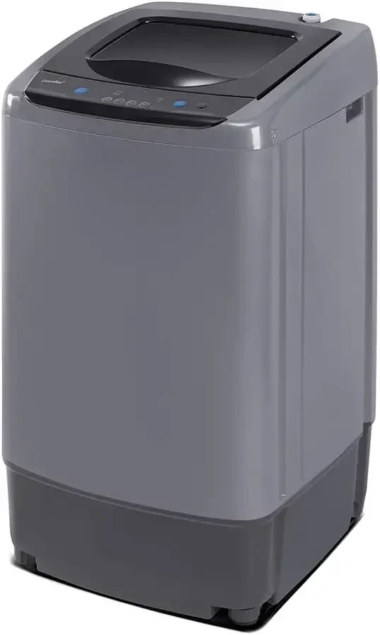 Portable Washing Machine, 0.9 cu.ft Compact Washer With LED Display, 5 Wash Cycles, 2 Built-in Rollers, Space Saving