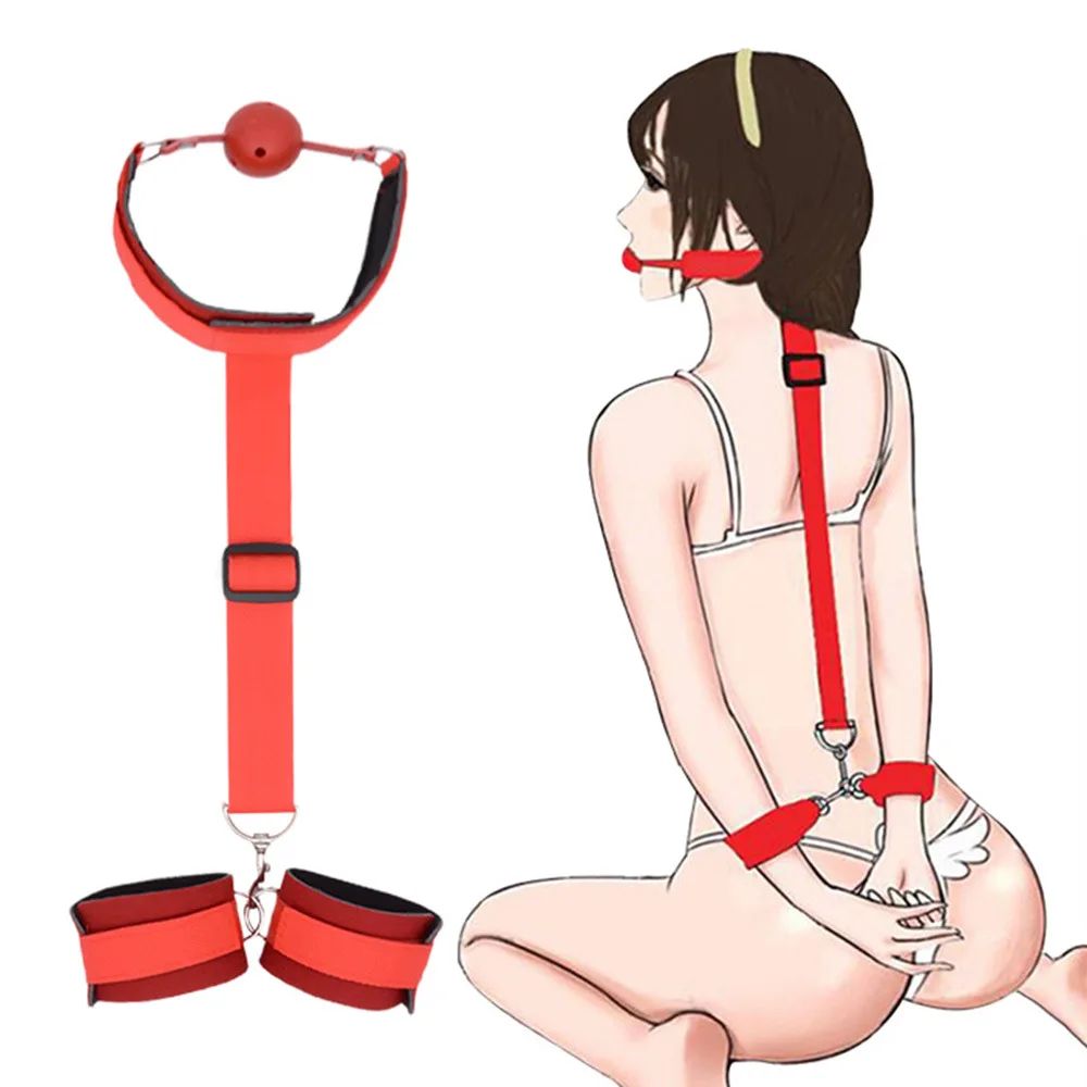 Adult Games Erotic Sex Toys For Woman Couples Slave Neck Collar Wrist Nylon  Bondage Restraints Collar Fetish sexy toys for play