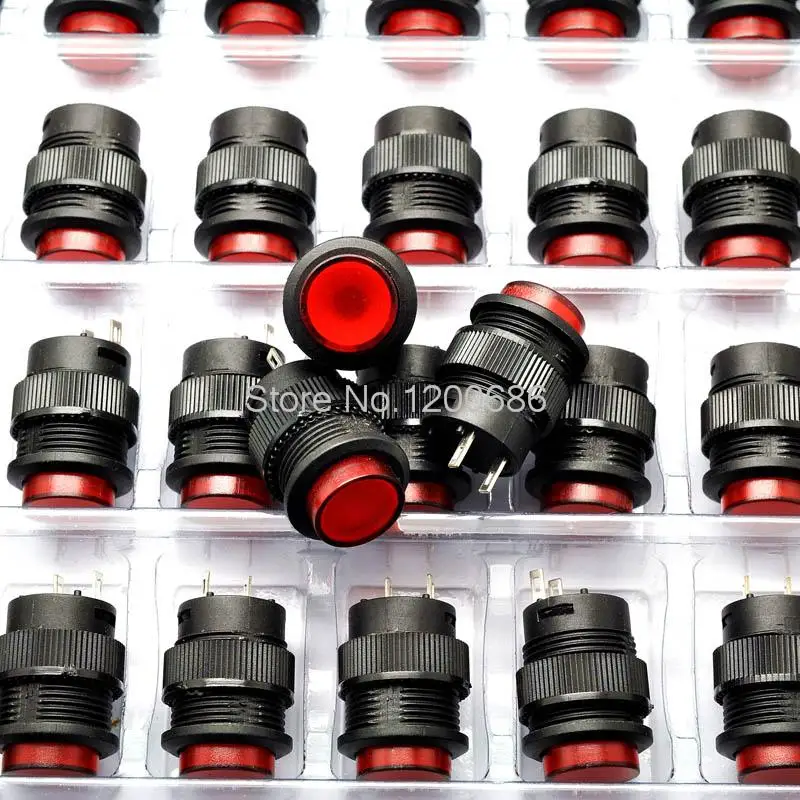 

Self - locking switch button switch / R16-503A Round 16MM 3A / 250V red