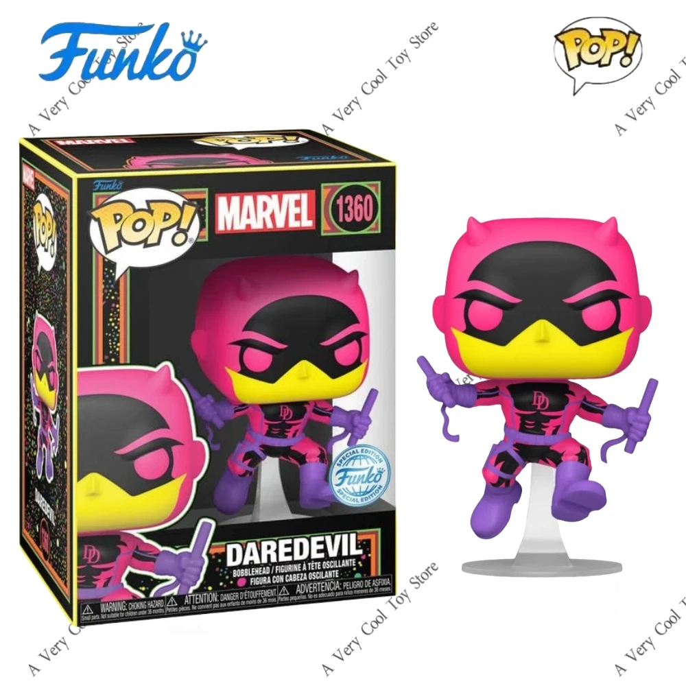 Marvel Daredevil (Classic) (Black Light) 1360 Figures Funko Pop! 3.77 inche Vinyl Figure Collect Limited Edition Model Toy Gift - Image 3
