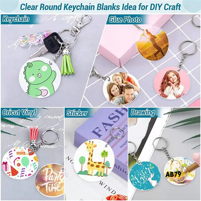 1750 sztuk akrylowe przezroczyste półfabrykaty breloków do winylu z półfabrykatami, frędzlami, pierścieniami do skoków, breloki do kluczy dla majsterkowiczów brelok do kluczy Craft