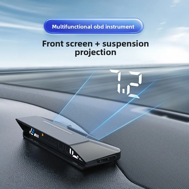 

HUD Проекционный дисплей OBD Многофункциональный автомобильный прибор S100 Двойной дисплей для мониторинга температуры масла и передачи