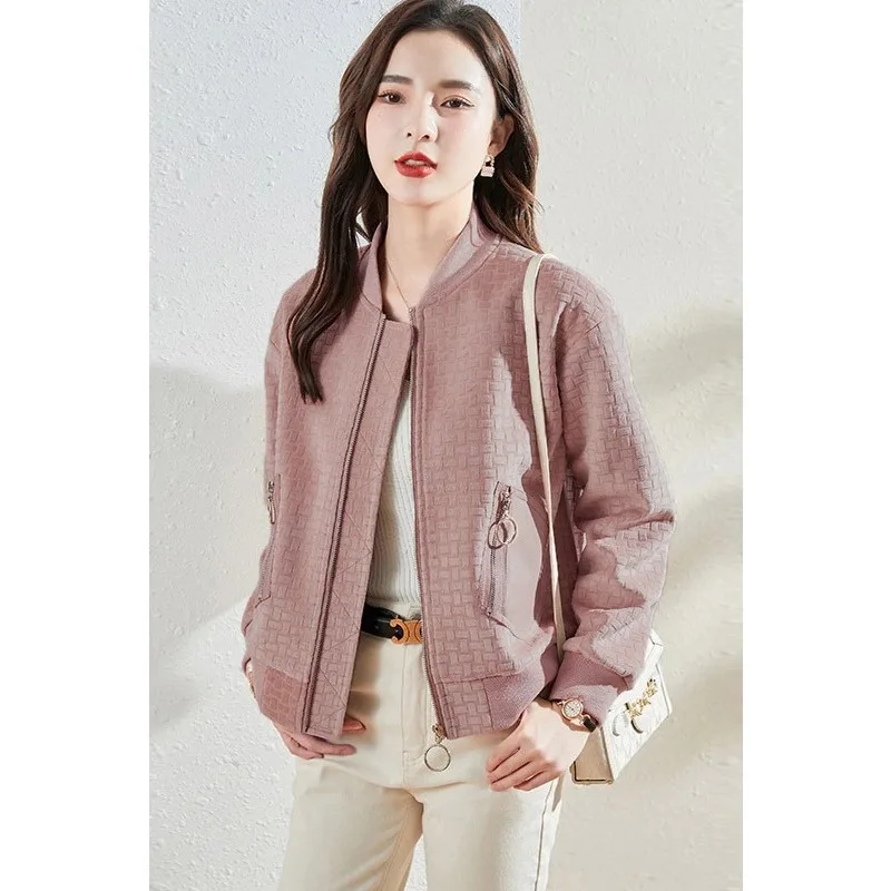 

Baseball uniform for women 2025 autumn new versatile casual jacket coat women's jacket top new sun protection clothing for women