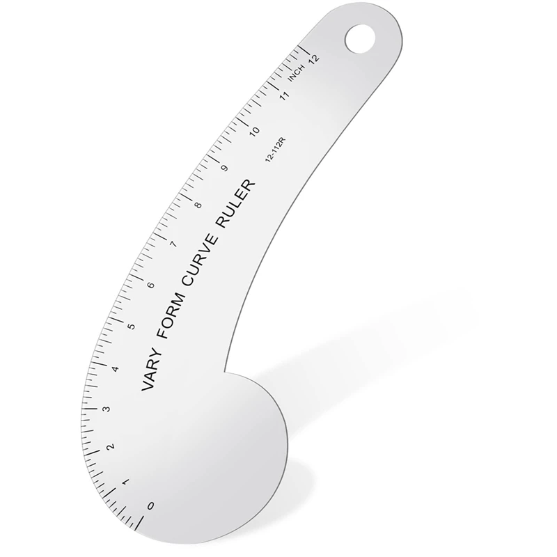 

12Inch Solid Metal French Curve Hip Curve Ruler For Measuring Sewing Design Making 1 PCS