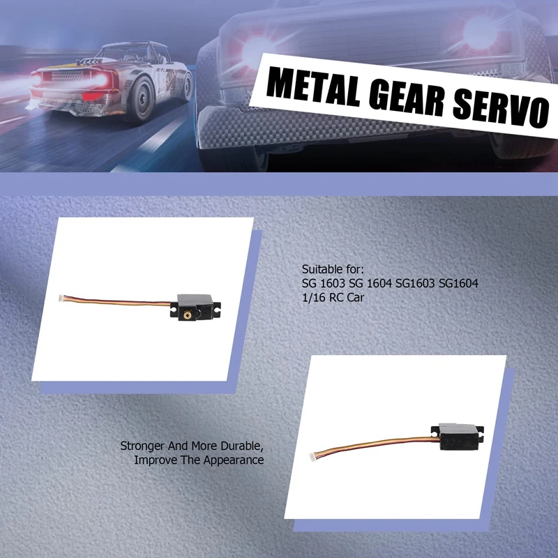 Metal Gear Servo 5 Draad Voor SG 1603 SG 1604 SG1603 SG1604 1/16 RC Auto Upgrade Onderdelen Accessoires