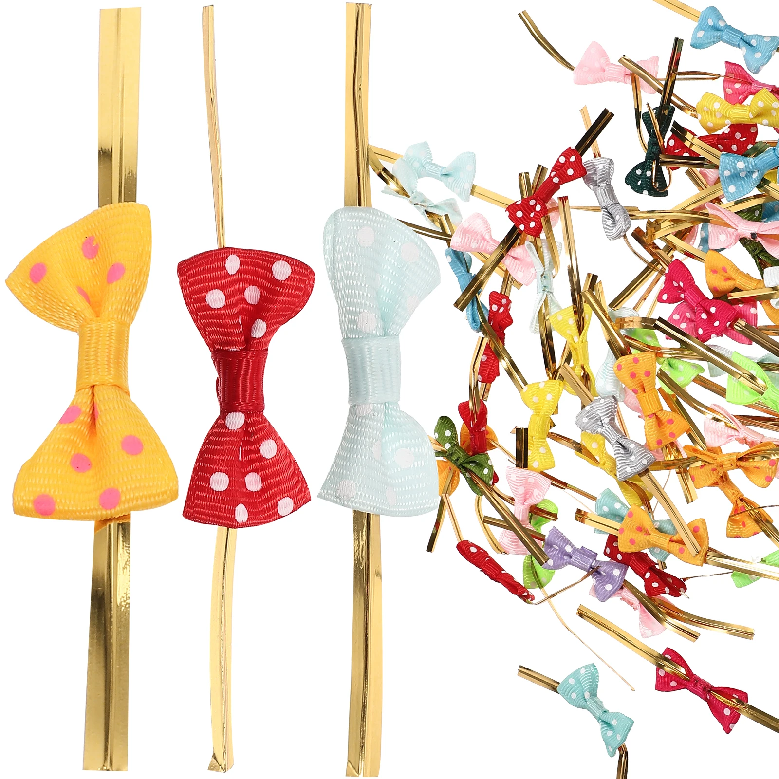 

Gift Packaging Twist Tie Bows DIY Sealing Ties Bread Bag Bow Lollipops Decor Wedding Party Favor Crafts Gift Bags bows wrapping