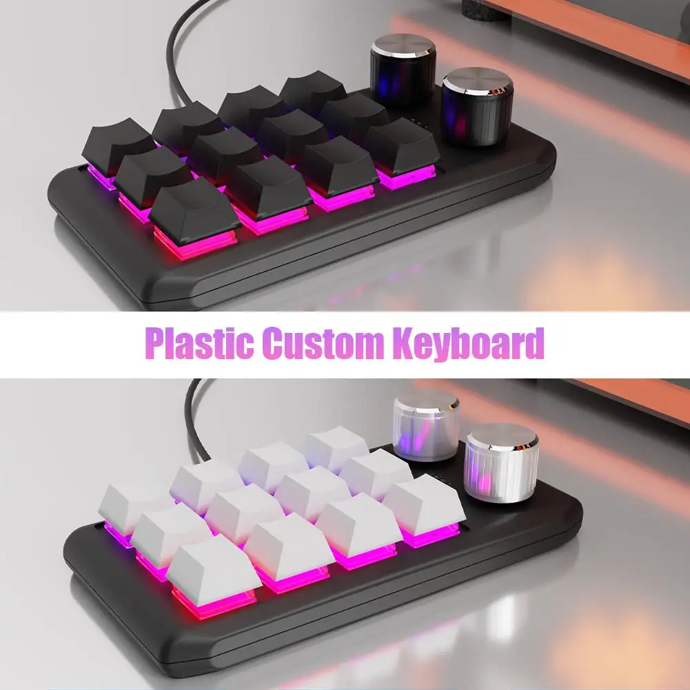 Mini Keyboard 3 Modes/Bluetooth/USB RGB Customize Ultra-thin Plug Newly Play Keyboard Game Launched Computer E-sports PS Ho J7B5
