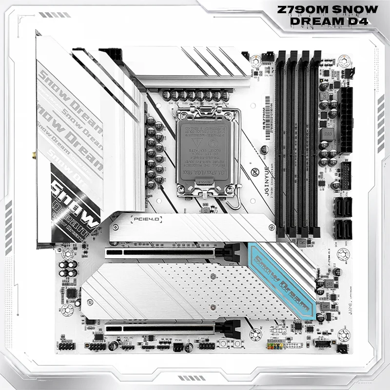 

Z790M Snow Dream M-ATX Motherboard Intel Z790 LGA1700 Support 12Th 13Th Gen Core Processor Quad Channel DDR4 With XMP Overclock