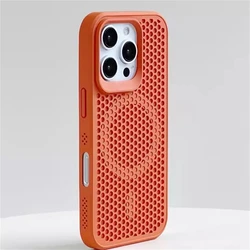 Honeycomb Heat Dissipation Magnetic Case For iPhone 16 Pro Max 15 Pro 14 Plus 13 12 For Magsafe Wireless Charge Breathable Cover