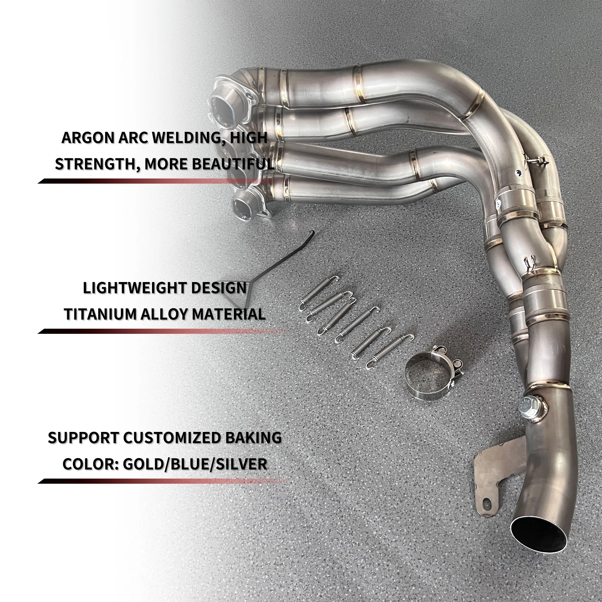 HEO Sports modification exhaust for Kawasaki H2 H2R 17~23 titanium alloy exhaust pipe motorcycle exhaust