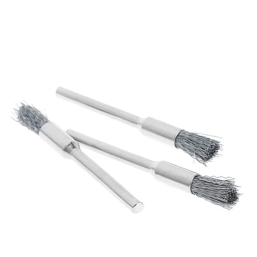 9Pcs Metal Mini Steel Wire Brush Rust Removal Buffing Drill Rotary Tool Electric Abrasive Tool Polishing Disc