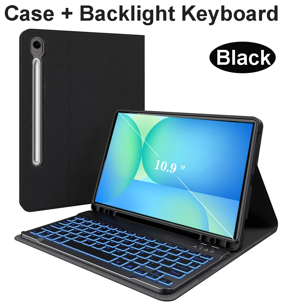 For Samsung Galaxy Tab S10 FE Case 10.9 Inch 2025 SM-X520/X526/X526B, Tablets Keyboard Cover for Galaxy Tab S10 FE 10.9 " Funda