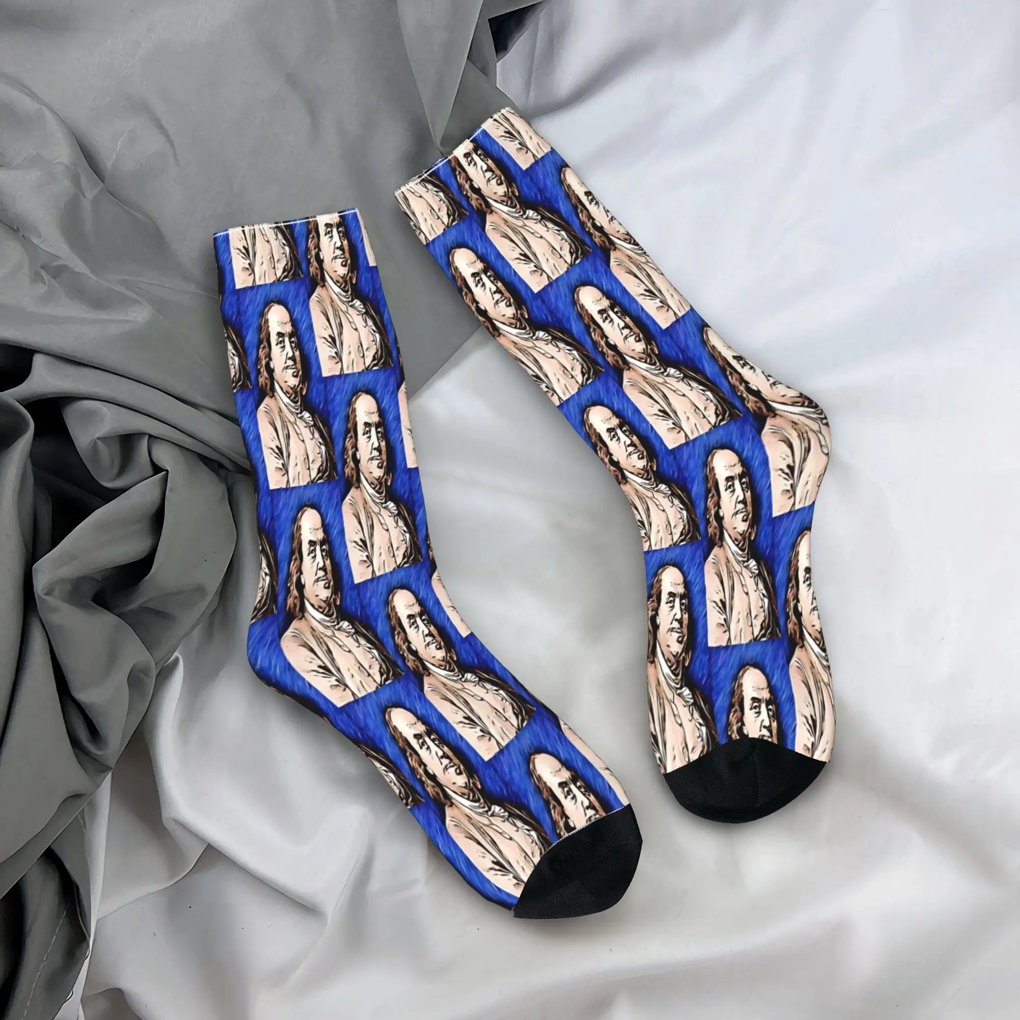 

Benjamin Franklin Artwork Benjamin Franklin Portrait Benjamin Franklin Wall Art Socks Winter Non-Slip Socks Medium Soft Socks