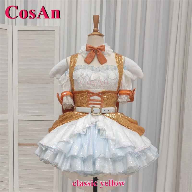

CosAn Anime LoveLive Hoshizora Rin Cosplay Costumes Muse Gorgeous Sweet Performance Dress Halloween Party Role Play Clothing New