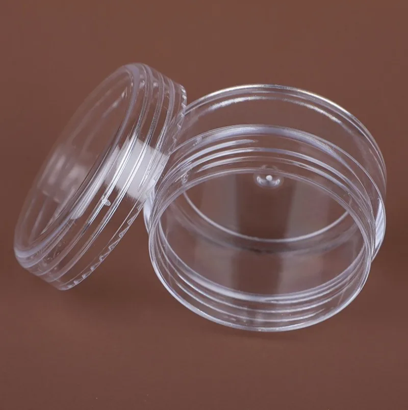 50pcs 20g 15g 10g 5g 3g Empty Plastic Cosmetic Makeup Jar Pots Transparent Sample Bottles Eyeshadow Cream Lip Balm Container