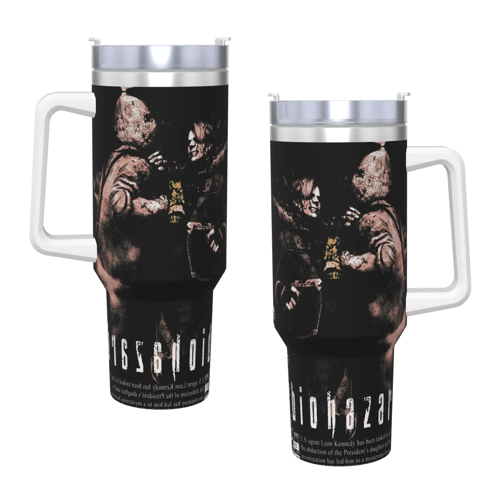Stainless Steel Tumbler Resident Evils  Mugs Cup With Straws  Cold and Hot Water Bottle Heat Preservation Large Thermal Mug