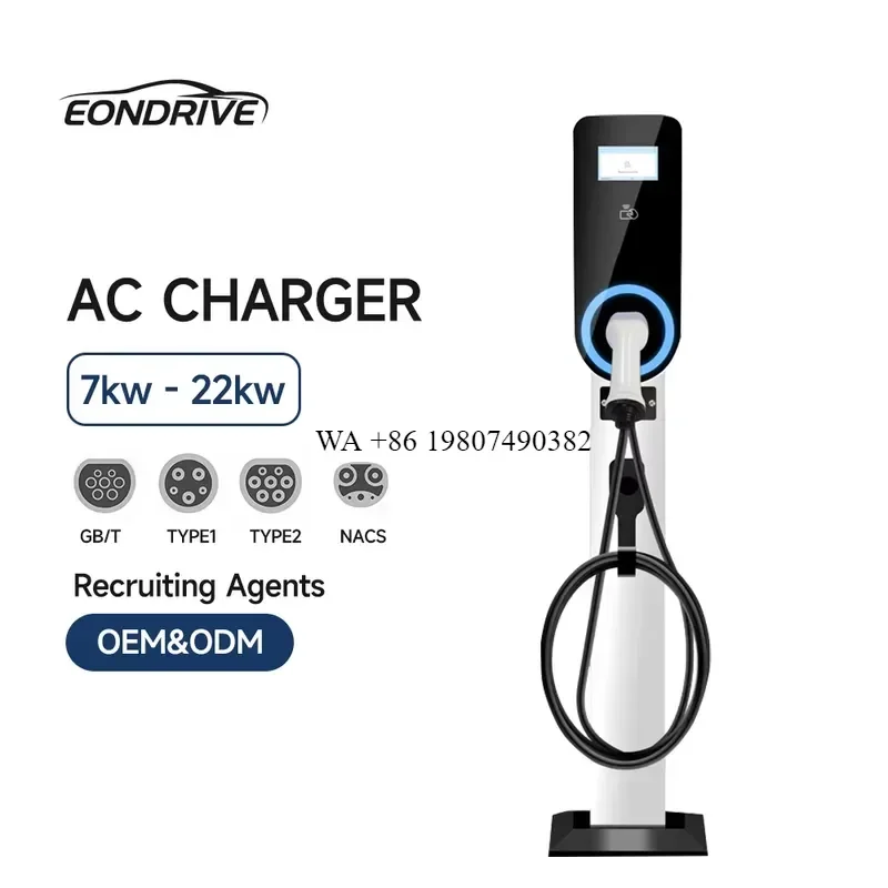 wmwmnu for EONDRIVE Wall Mounted IP65 OCPP1.6J 7kW to 22kW EV AC Charging Station Fast Charger for Commercial and Home Use