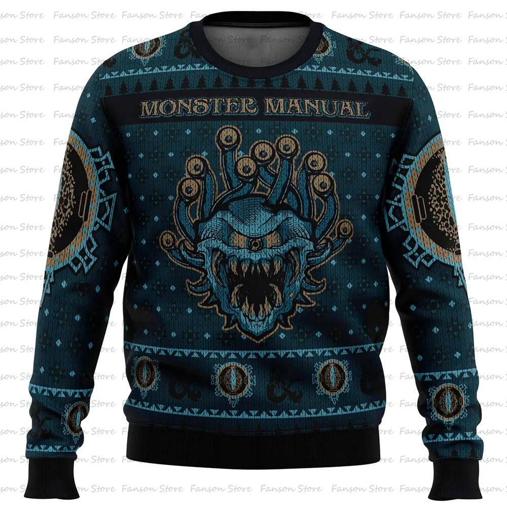 Pull de Noël sans couture pour hommes et femmes, sweat à capuche pour couple, motif de masque Majoras, helpda en-ly, mode automn