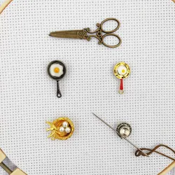 Magnetic Needle Minders for Cross Stitch, Retro Needles Keepers Sewing Embroidery, Needle Holder Magnet, Needlework Accessories