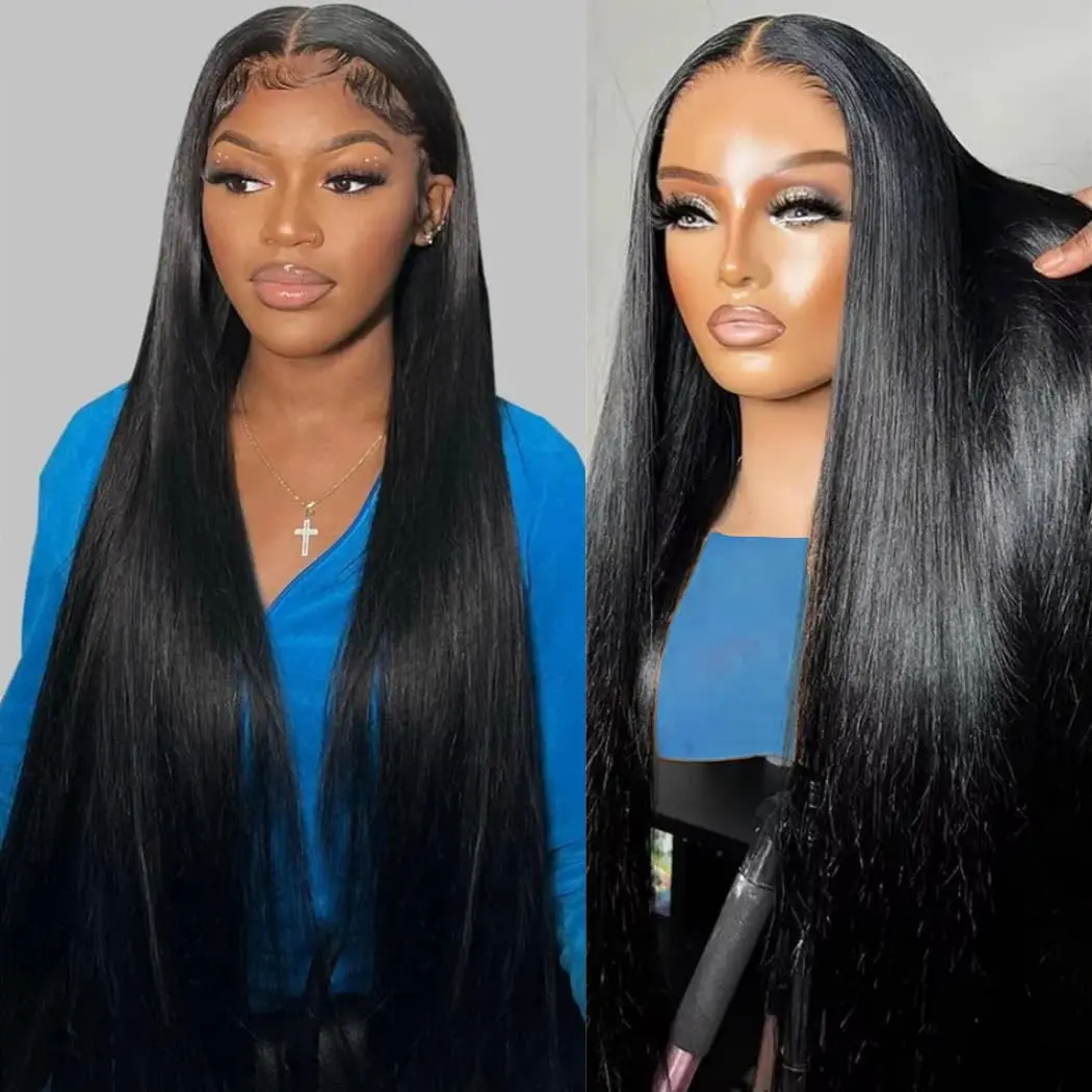 

13x6 Lace Front Wigs Human Hair Pre Plucked Straight HD Lace Front Wigs Human Hair 180 Density Human Hair with Baby Hair