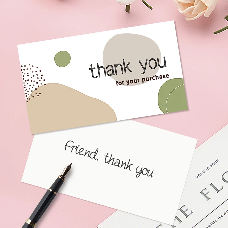 50Pcs Thank You Card Small Business Supporting,Package Greeting Card Cardstock for Sellers,Thank You Cards for Gift Packaging