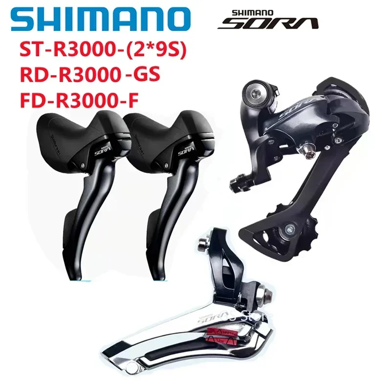 

SHIMANO SORA R3000 Groupset R3000 Derailleurs ROAD Bicycle 2x9 Speed SL/ST R3000 + FD R3000 Front Derailleur + Rear Derailleur