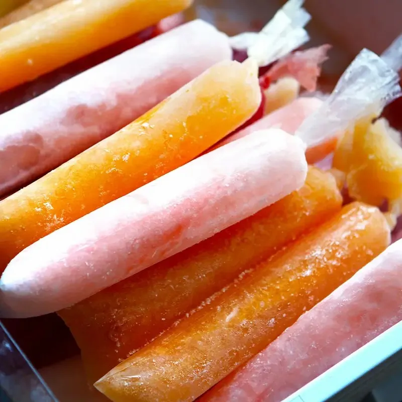 【Hot sales】100pcs, Disposable Ice Popsicle Mold Bags, Ice Pop Bags Healthy Snacks, Yogurt Sticks, Ice Candy