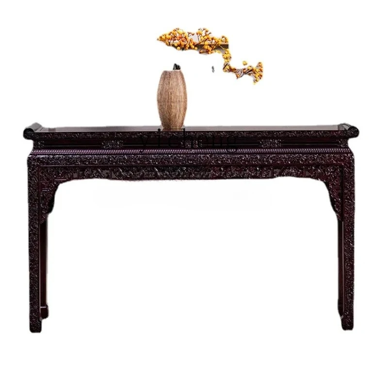 

Chinese Classical African Pterocarpus Santalinus Solid Wood Altar Hallway Table