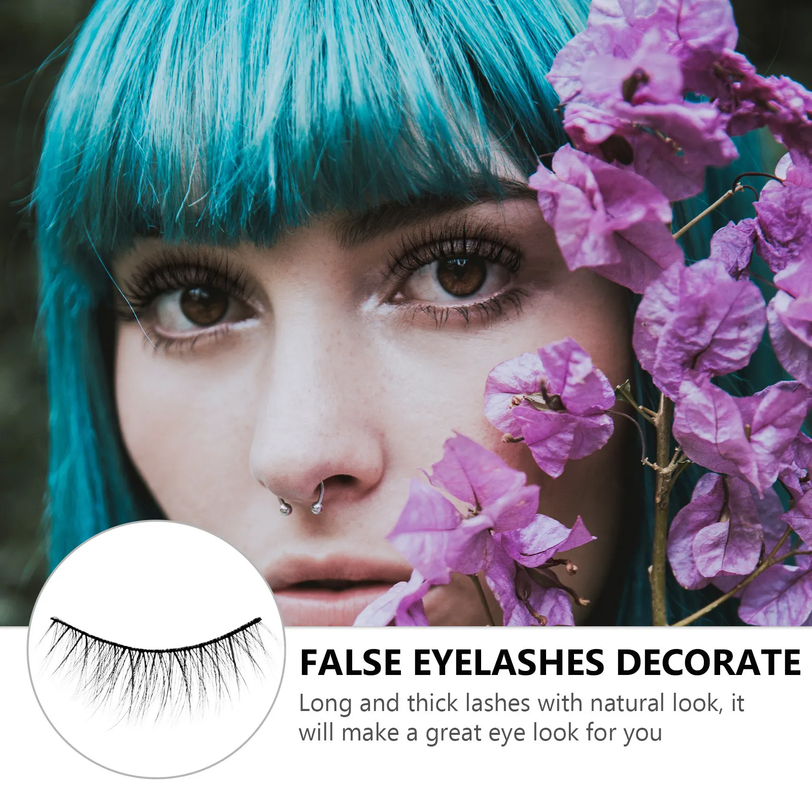 5Pairs 6D Cross Eyelashes Hair Fake Eyelashes Handcrafted Long Thick Natural Looking Lashes for Photography Nightlife Chic