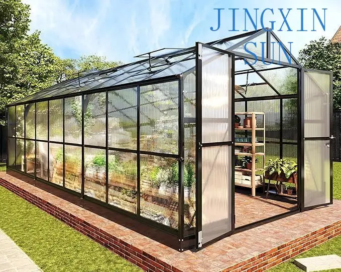 Outdoor Metal Frame Aluminum Small Greenhouse Mini Polycarbonate Greenhouse Garden Insect Breeding