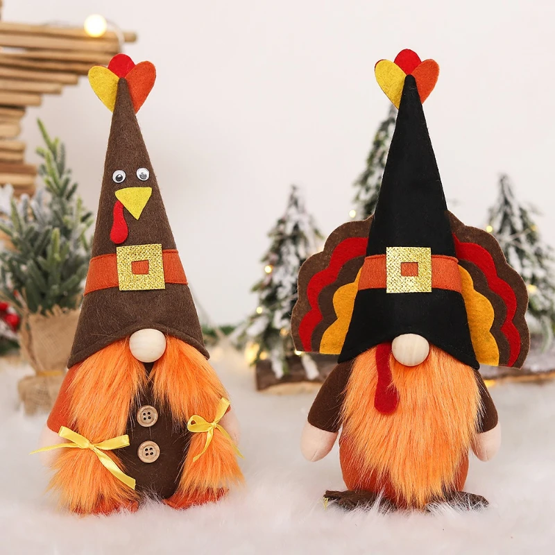 1Pcs Thanksgiving  Ornament Faceless Elderly Home Scene Atmosphere Decoration  Creative Holiday Atmosphere Decoration Ornament