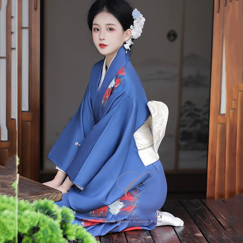 Best-Selling Goddess Girl Printing Kimono Wind Bathrobe Photo Clothing Japanese Improved New Japanese Cos Anime Kimono