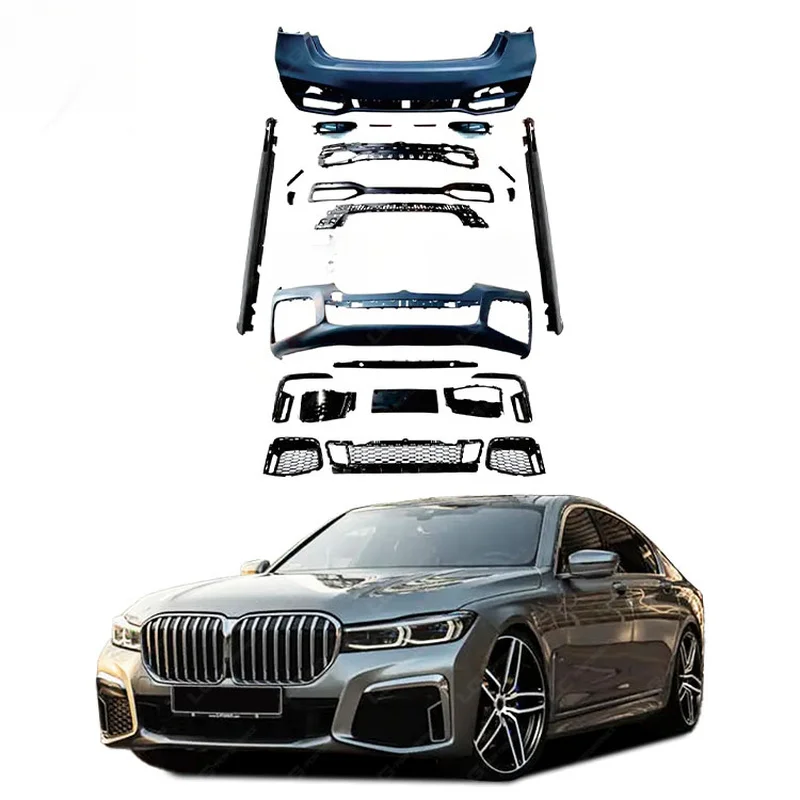 High Quality 2016-2020 7 Series G11 G12 LCI M740 Upgrade Body Kit PP Material M Sport Front Grille Rear Bumper Side Skirt Auto