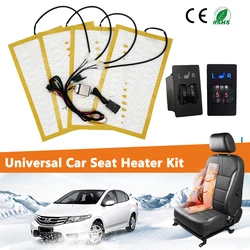 12V Car Seat Heater Kit Fit 2 Seats Alloy Wire Fast Heating Pads 5-Levels Switch For Toyota Camry Corolla RAV4 Levin Highlander