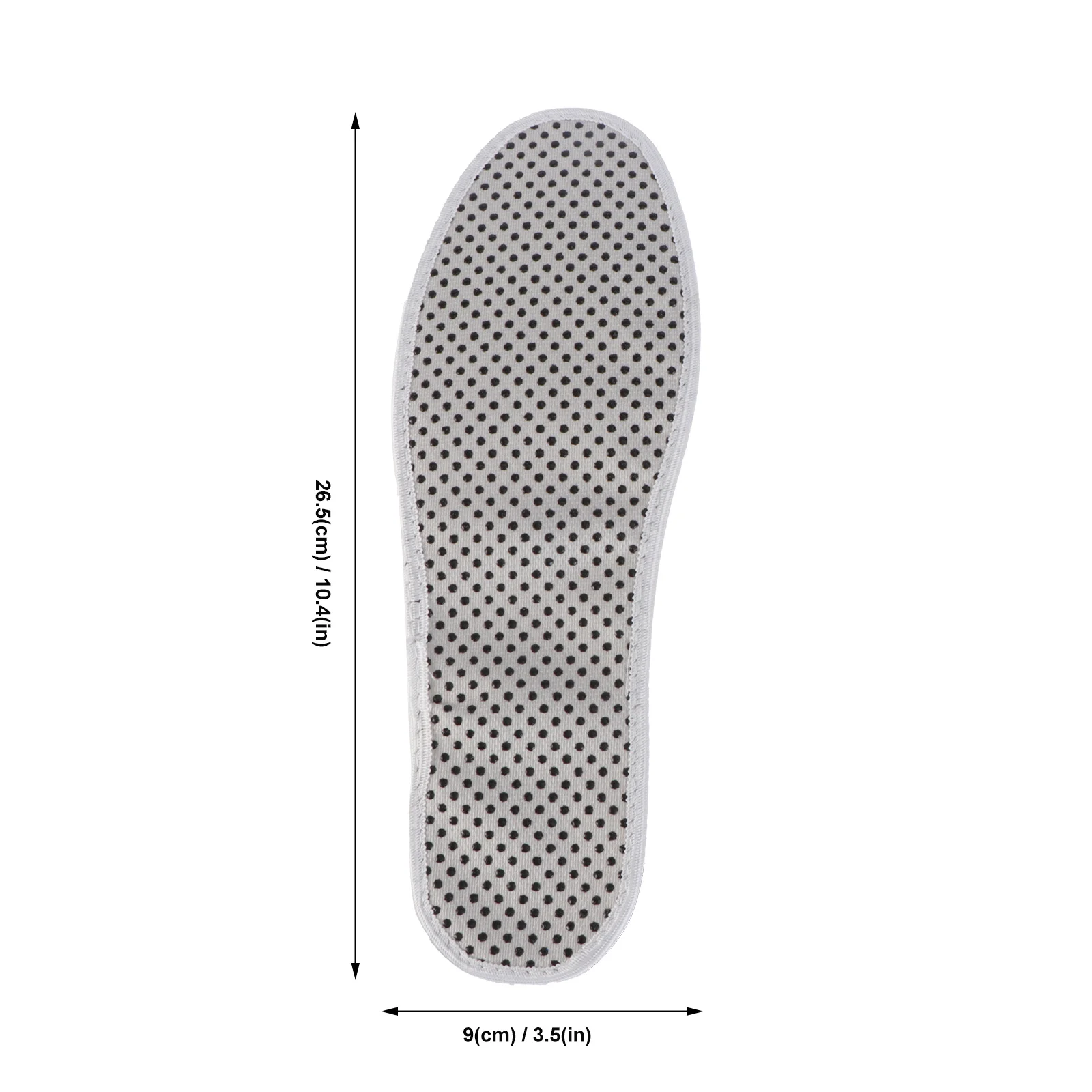 

Magnetic Therapy Thermal Self-Heating Foot Pad Cushion Insoles White Tourmaline Nylon Spandex 265x9cm Tailorable