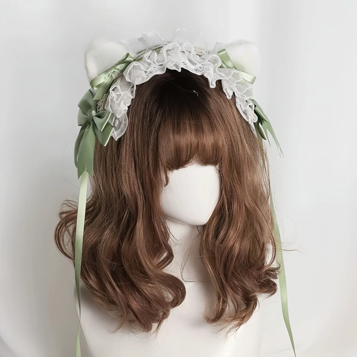Lolita Ruffled Headband Embroidery Hairpins Cosplay Headdress Hair Barrettes Lace Ribbon Hair Clips Hairband