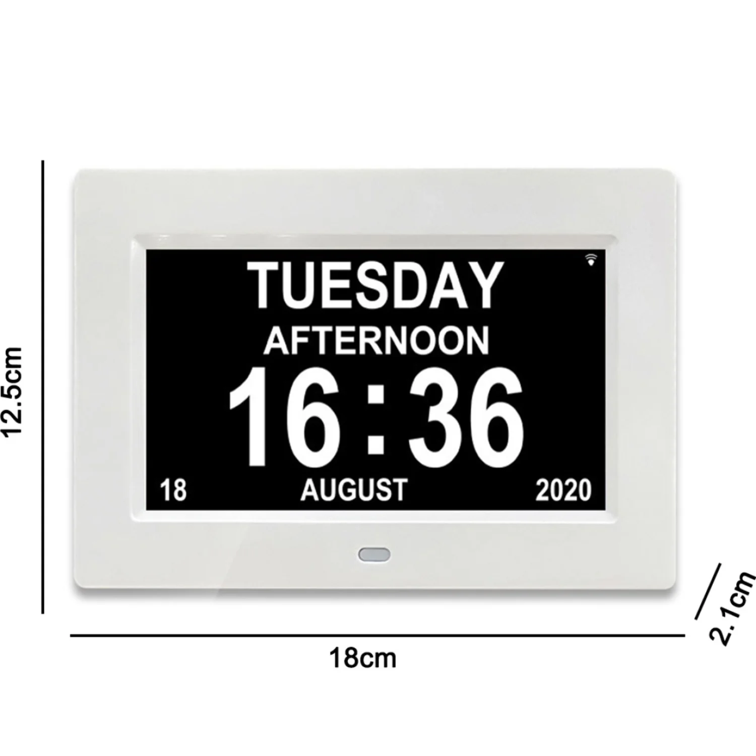 12 Alarms Digital LED Calendar Clock with Multi-Languages to display LED Digital Alarms Calendar for Elder Home Desk Wall