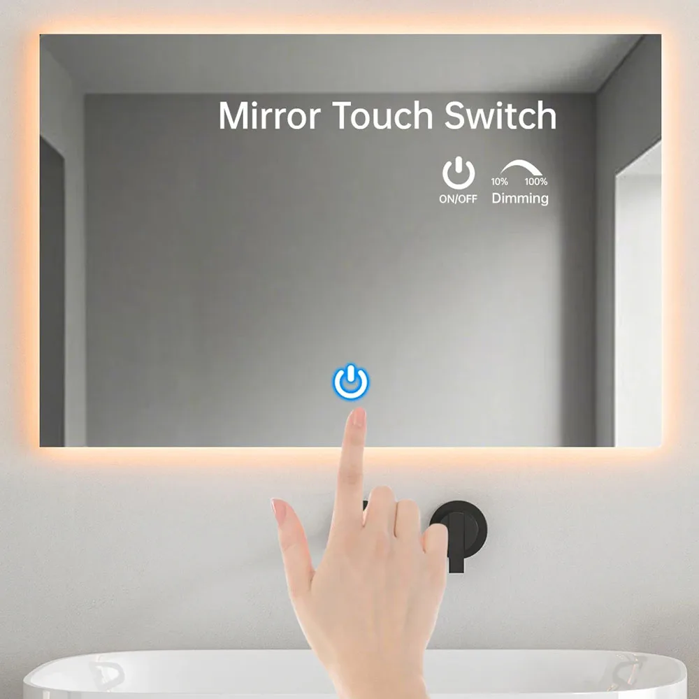 Inductive Touch Dimmer Sensor TSP-001 12V1A 12W Built-in Transformer DC12V Single Button For Bathroom Vanity Mirror 1~5mm Glass